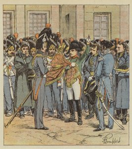 Adieux de Napoléon à sa Garde à Fontainebleau - after Louis Charles Bombled