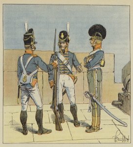 Artillerie anglaise, À pied, À cheval - after Louis Charles Bombled
