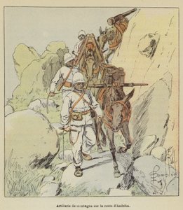 Artillerie de montagne sur la route d
