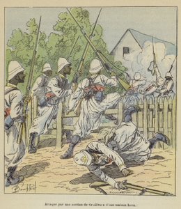 Attaque par une section de tirailleurs d