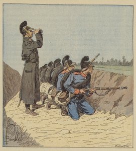 Bavarois dans la tranchée - after Louis Charles Bombled
