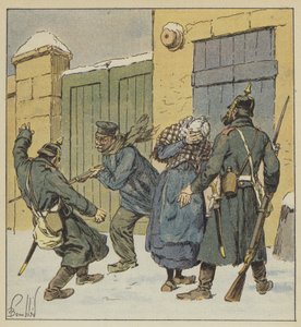Brutalités prussiennes à Beaugency - after Louis Charles Bombled