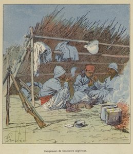 Campement de tirailleurs algériens - after Louis Charles Bombled