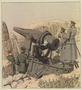 Canon russe de côte de 9 pouces - after Louis Charles Bombled