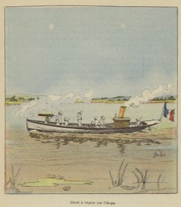 Canot à vapeur sur l