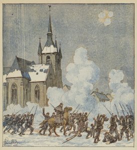 Défense de Patay par le 75e mobiles - after Louis Charles Bombled