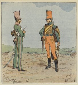 Éclaireur et chasseur à cheval, Jeune garde 1813-1815 - after Louis Charles Bombled