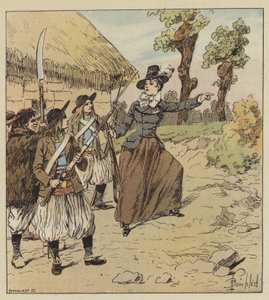 Elle avait pris une part très active aux guerres de la Vendée - after Louis Charles Bombled