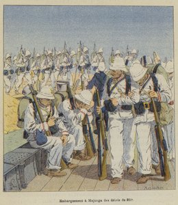 Embarquement à Majunga des débris du 200e - after Louis Charles Bombled