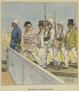 Embarquement de Rainilaiarivony - after Louis Charles Bombled