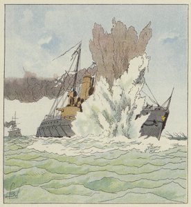 Explosion du Petropavlosk - after Louis Charles Bombled