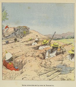 Hovas retranchés sur la route de Tananarive - after Louis Charles Bombled