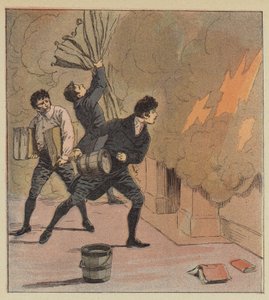 Incendie à Longwood - after Louis Charles Bombled