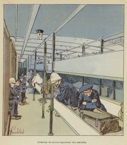 Intérieur de navire rapatriant des malades - after Louis Charles Bombled