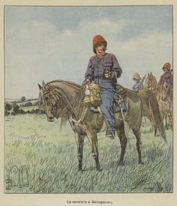 La cavalerie à Madagascar - after Louis Charles Bombled