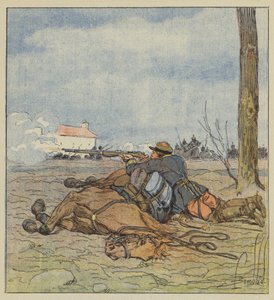 La mort du colonel Girard - after Louis Charles Bombled