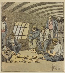 La plupart de nos bons matelots étaient prisonniers en Angleterre - after Louis Charles Bombled