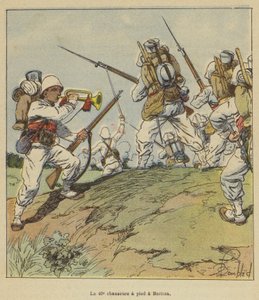 Le 40e chasseurs à pied à Beritza - after Louis Charles Bombled