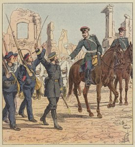 Le capitaine de Marolles et le général Stessel - after Louis Charles Bombled