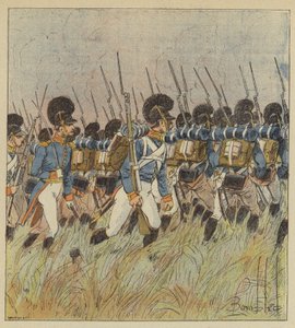 Le centre de la ligne française était gardé par les Bavarois - after Louis Charles Bombled