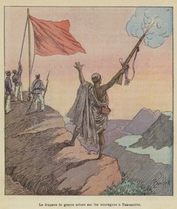 Le drapeau de guerre arboré sur les montagnes à Tananarive