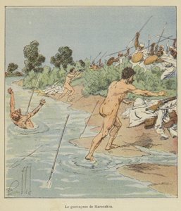 Le guet-apens de Marosakoa - after Louis Charles Bombled