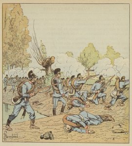 Les Allemands attaquent le parc des Dames-Blanches - after Louis Charles Bombled