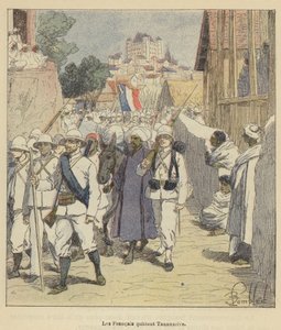 Les Français quittent Tananarive - after Louis Charles Bombled