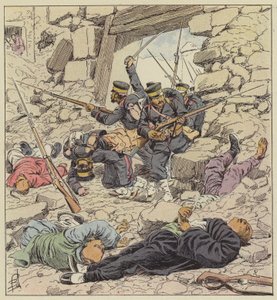 Les Japonais pénètrent dans Pékin - after Louis Charles Bombled