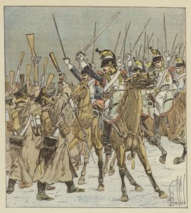 Les cuirassiers de Doumerc font 1,800 Russes prisonniers - after Louis Charles Bombled
