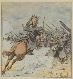 Mort du colonel de Kontski - after Louis Charles Bombled