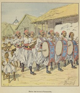 Nouba des turcos à Tananarive - after Louis Charles Bombled