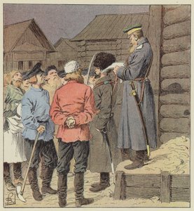 Proclamation de la guerre en Sibérie - after Louis Charles Bombled