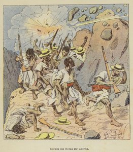 Retraite des Hovas sur Andriba - after Louis Charles Bombled
