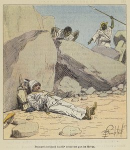 Trainard moribond du 200e découvert par les Hovas - after Louis Charles Bombled
