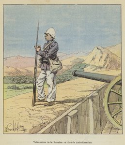 Volontaires de la Réunion au fort d