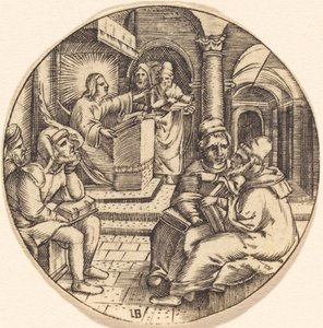 Jésus prêchant dans le temple