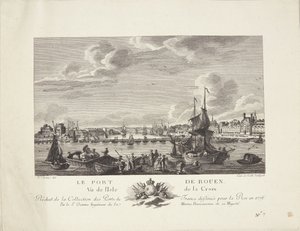 Le port de Rouen - after Nicolas Marie Ozanne
