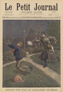 Un enfant tué par un policier prussien - after Oswaldo Tofani