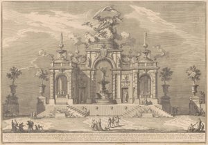 La Prima Macchina pour la Chinea de 1754 : Le Palais de Vénus à Chypre - after Paolo Posi Giuseppe Vasi