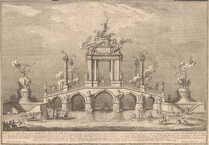 La Prima Macchina pour la Chinea de 1755: Un Pont Triomphal avec des Antiquités d