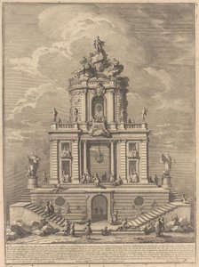 La Seconde Machine pour la Chinea de 1751 : Le Palais de la Sagesse, des Études et des Sciences - after Paolo Posi Giuseppe Vasi