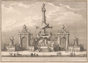 La Seconde Machine pour la Chinea de 1752 : Le Banquet des Dieux dans la Villa Carl