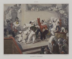 Allons-y Gaiement - after Pierre Gavarni