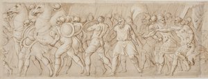 Enlèvement des Sabines, moitié droite - after Polidoro da Caravaggio