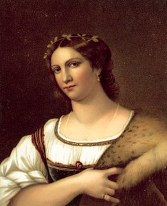 La Fornarina (chromolitho) - after Raphael