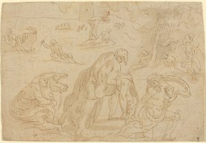 Le Déluge, de la Loggia du Vatican - after Raphael