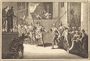 Christ devant Anne - after Sébastien Le Clerc I