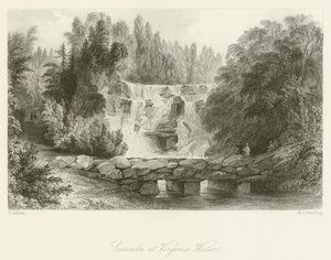 Cascade à Virginia Water - after Thomas Allom