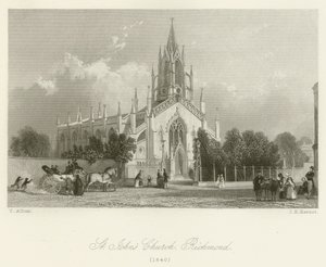 Église St John, Richmond, 1840 - after Thomas Allom